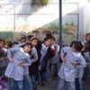 First graders at a UNRWA-run Elementary School in Gaza City participating in stress-relieving games and activities