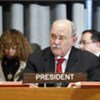 General Assembly president Miguel d'Escoto Brockmann participates in education access debate