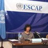 Executive Secretary of ESCAP Noeleen Heyzer (left) launches report