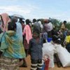 Civilians escaping the combat zone in northeast Sri Lanka