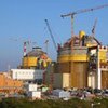 Pressurized Water Reactors (PWRs) under construction at a nuclear power plant