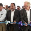 Special Representative Kai Eide (right) at the opening of the UN's 19th office in Afghanistan