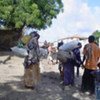 A family fleeing fighting in Mogadishu