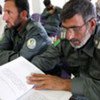 Afghan police officers being trained for the 20 August 2009 presidential and provincial council elections