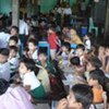 Crowded classrooms in temporary schools are a common sight in Myanmar's cyclone-affected Ayeyarwady Delta