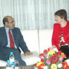 Ethiopian Prime Minister Meles Zenawi, (left), and UNDP Administrator Helen Clark