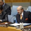 Lamberto Zannier (right), Special Representative of the Secretary-General for Kosovo addresses Security Council