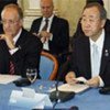 Secretary-General Ban Ki-moon and UN anti-drug chief Antonio Maria Costa at G8 meeting on Afghanistan