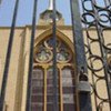 Gates locked outside a Christian church in Basra, Iraq, in this undated photo