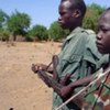 Child soldiers at a military camp in Nyal, southern Sudan in April 2005.