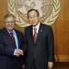 Le président iraquien Jalal Talabani avec le Secrétaire général de l'ONU Ban Ki-moon.