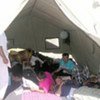 Uzbek refugees at a camp in Kyrgyzstan