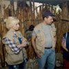 Christina Aguilera listens as Concepcion Soltuiz (right) explains how VitaCereal, a fortified blended food supplied by WFP, helps her nourish her family.