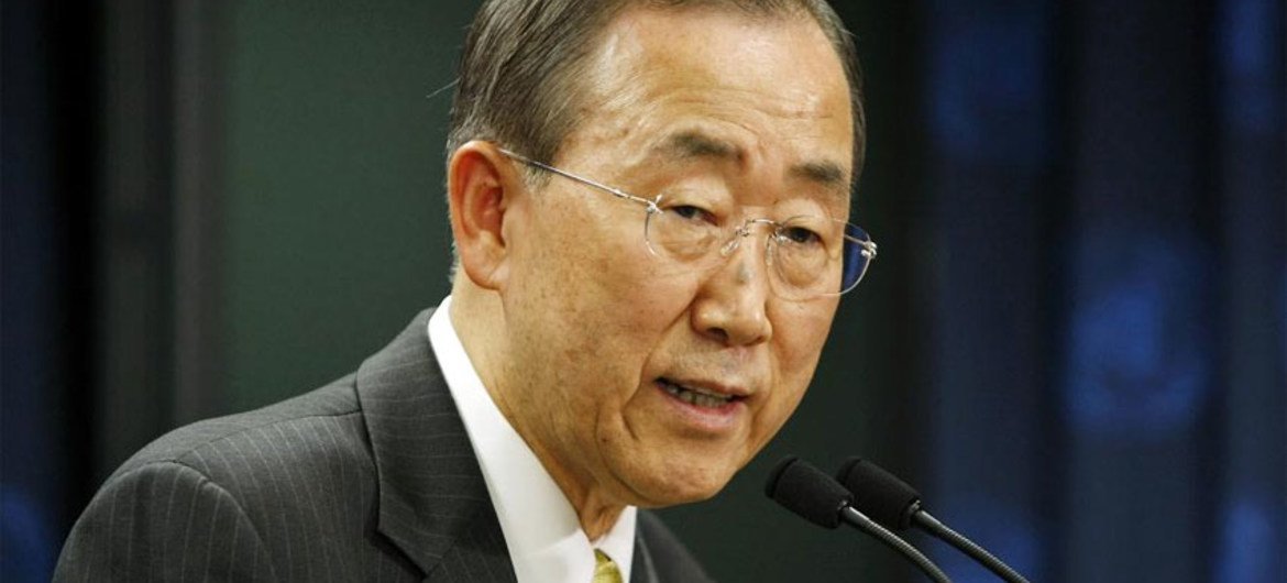 Le Secrétaire général de l'ONU, Ban Ki-moon. Photo ONU/Paulo Filgueiras