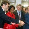 UN Human Rights Chief, Navi Pillay, and other officials, cut ribbon at opening ceremony