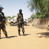 UNAMID peacekeepers patrol in North Darfur