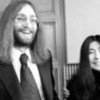 Singer John Lennon and Yoko Ono in Ottawa, Canada, 22 December 1969