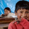 A beneficiary of  WFP's school meals programme in Bolivia