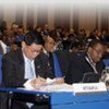 Participants at the opening session of a two-day least developed countries ministerial conference in Vienna