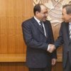 Secretary General Ban Ki-moon (right) with Prime Minister Nuri Kamil al-Maliki of Iraq [File Photo]