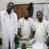 Medical staff at a major referral hospital in the DRC which is taking part in the health insurance programme