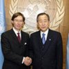 Amb. Peter Wittig of Germany (left) and Secretary-General Ban Ki-moon