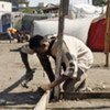 Haitians build temporary homes in Port-au-Prince