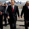 Le Secrétaire général Ban Ki-moon à son arrivée au Chili.