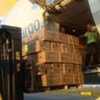 High energy biscuits being offloaded in Concepcion, Chile