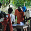 Refugees who fled LRA attacks in DRC being registered in Gangura, southern Sudan