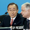 Secretary-General Ban Ki-moon (left) and President Lech Kaczynski of Poland