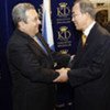 Ehud Barak y Ban Ki-moon