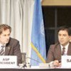 Ambassador Christian Wenaweser (left), President of the Assembly of States Parties, closing the Review Conference