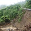Roads and bridges were destroyed by the landslides in Rakhine state, Myanmar