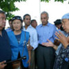 Commissioner for Refugees António Guterres talks to returned refugees and IDPs in Jalalabad, southern Kyrgyzstan