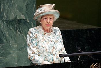 Queen Elizabeth II of the United Kingdom addresses the General Assembly