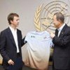 Secretary-General Ban Ki-moon (right) appoints Edward Norton UN Goodwill Ambassador for Biodiversity