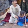 Refugees at a camp in northern Yemen