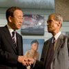 The SG is seen with Mr. Sumiteru Taniguchi, an atomic bomb survivor, behind them is well-known photo of Mr. Taniguchi as a young A-bomb victim and a second picture of him as an adult.