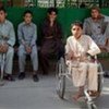 Injured civilians at a clinic