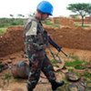 UN peacekeeper on patrol