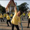 The elderly exercise in Tai Chi, Thailand