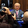 IAEA Director General Yukiya Amano prior to opening a Board of Governors meeting