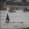 Wading through a flood-ravaged area in Pakistan exposes the skin to unhygienic conditions and sharp debris