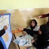 Some of the more than 86,000 polling centre staff being trained for Afghanistan's September 2010 election