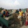 Women and children at the Sultan Colony camp, near the city of Multan, in Pakistan