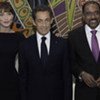 Michel Sidibé (right) with President Nicolas Sarkozy and Carla Bruni Sarkozy at the MDG Summit