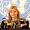 RSG Karin Landgren briefed the media in Kathmandu on 22 September 2010.