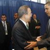 Secretary-General Ban Ki-moon (left) and President Barack Obama of the United States