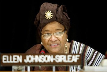 President Ellen Johnson-Sirleaf of Liberia, speaks at the 65th General Assembly in September 2010